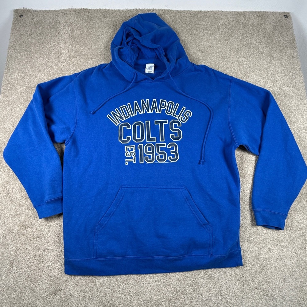 Indianapolis Colts Hoodie Mens 2XL Blue NFL Football Pullover 1953